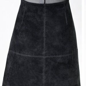🖤 Vero Moda Black Suede Mini Skirt A-Line Genuine Leather 🖤